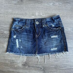 Aeropostale Y2K Micro Mini Denim Jean Skirt Size 0